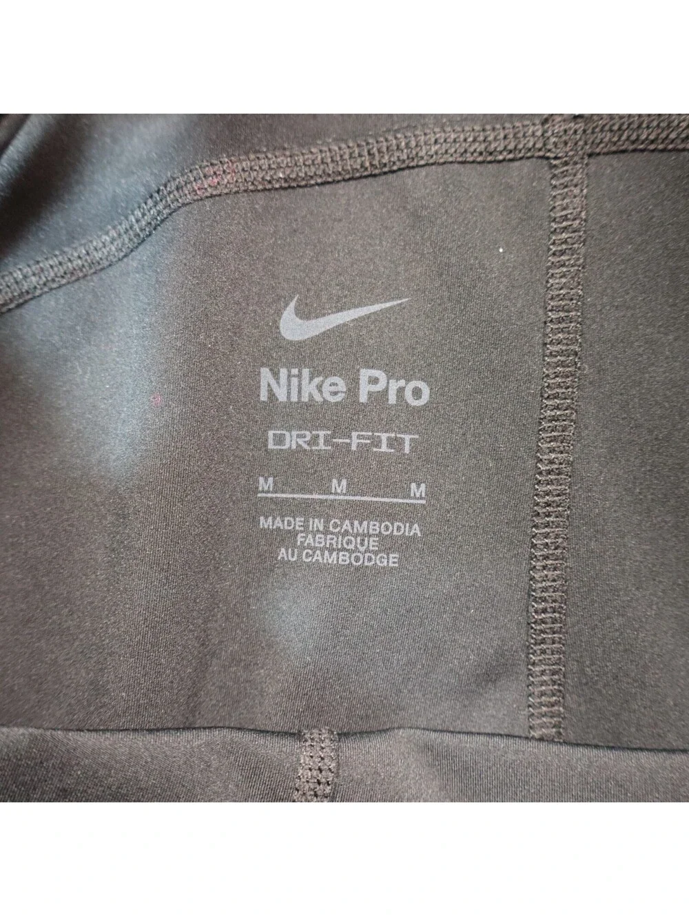 Nike Black Women Shorts Medium Pro 3” Athletic Training Gym